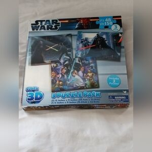 Cardinal Star Wars 3D Puzzle Pack 3 Different Puzzles Family Time